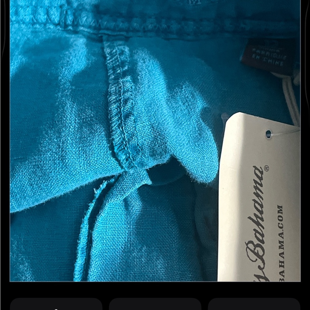 Tommy Bahama Pagoda Blue Cargo Shorts - Size 12 - Picture 7 of 10
